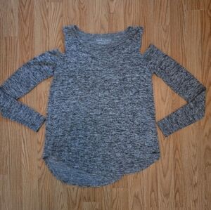 Hollister Gray Cold Shoulder Top